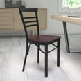 thumbnail image 2 of Bowery Hill Restaurant Dining Chair in Black and Walnut, 2 of 9