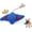 Blue Fish, variant on Orange Giraffe Calming Dog Toy with Rope – Durable Stuffed Dog Toy with Built-in Squeaker, Interactive Chew Toy for Small and Medium Breeds (Orange Giraffe)