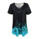 thumbnail image 5 of Camisa de manga corta con cuello en V estampada a la moda informal para mujer Fridja  hjk6159, 5 of 6