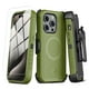 thumbnail image 1 of Funda MYBAT Maverick MagSafe para iPhone 15 PRO MAX Verde con Mica, 1 of 10