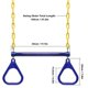 thumbnail image 5 of Trapeze Swing Bar and Rings Heavy Duty Playground Swing Set with 47' Plastic Coated Chains and Cara, 5 of 5