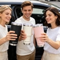 thumbnail image 6 of AQUAPHILE 30 oz Tumbler with Lid and Straw, Stainless Steel Vacuum Insulated Water Coffee Tumbler Cup, Double Wall Powder Coated Spill-Proof Travel Mug Thermal Cup,Black, 6 of 7