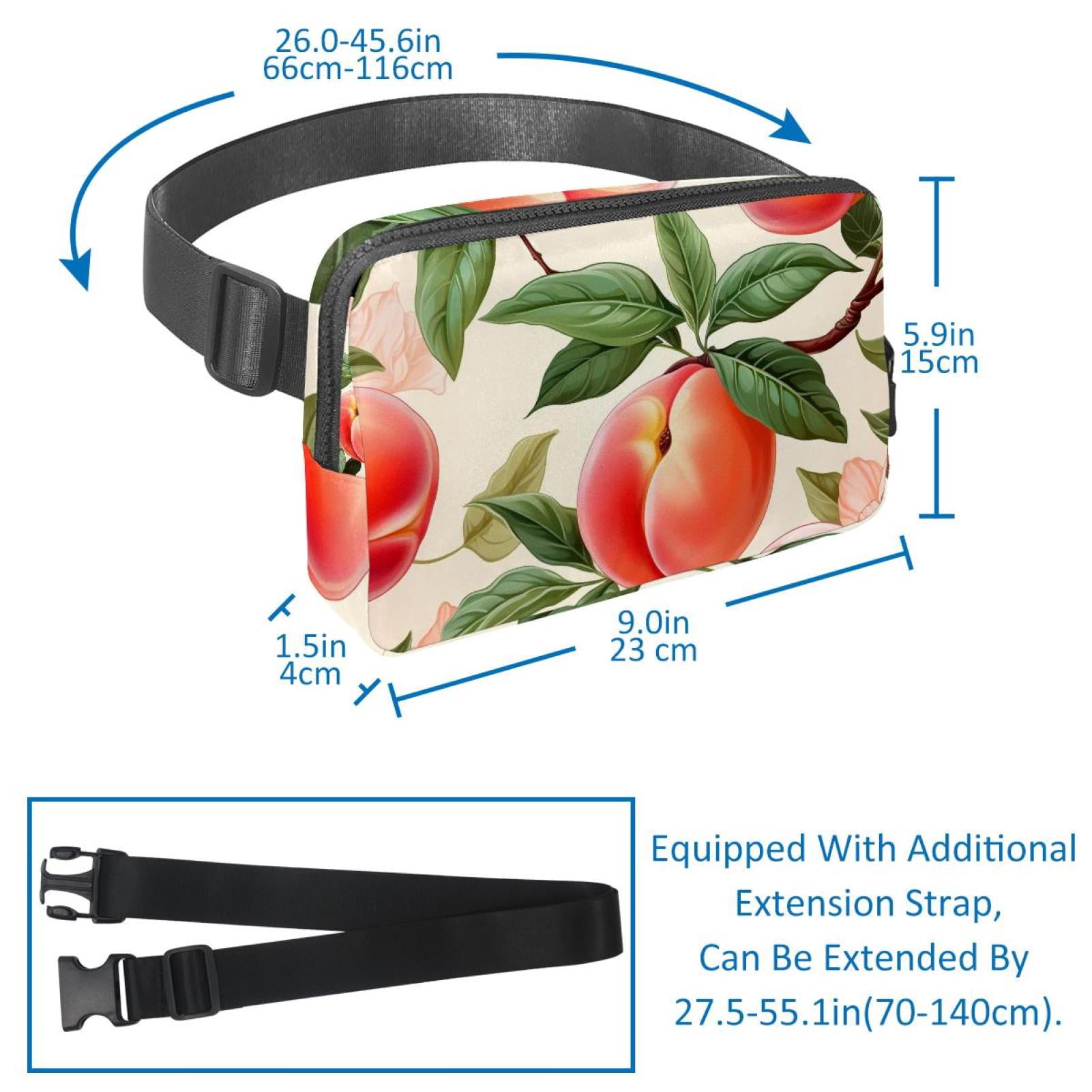 Peaches Lightweight and Adjustable Running Belt Waist Pack Waist Bags for Unisex with Extension Strap