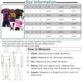 thumbnail image 2 of KEVCHE 2021 FC Barcelona Jersey 3 Piezas Sets, Adultos Futbol MESSI Jersey Number #10 Printed Soccer Jerseys Shorts Socks Set, Partido de Visita Jersey de MESSI Barcelona para Adultos, Rosa #10/L, 2 of 6