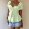 thumbnail image 6 of Linen Crop Tops for Women Summer Work Out Shirts Gym Loose Crop Workout Tank Tops for Women Built In Bra, 6 of 7
