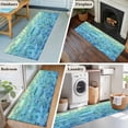 thumbnail image 6 of Turquoise Blue Teal 2'x6' Runner Rug, Chic Stained Glass Texture Aesthetic Washable Non-Slip Area Rugs for Hallway Kitchen Floor Bedroom Entryway, Laundry Carpet Decoration Indoor Mat, 6 of 9