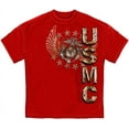 thumbnail image 2 of Cotton USMC Pride Duty Honor Stars Graphic T-Shirt, 2 of 2