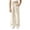White*, variant on OSOLU Girls Pants Elastic Waistband Front Patch Pockets Relaxed Wide Leg Kids Casual Trousers Green