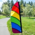 thumbnail image 3 of In the Breeze 4558 — 4' Heavy Duty Rainbow Double Sided Feather Banner — Flag for Businesses and Events, 3 of 3