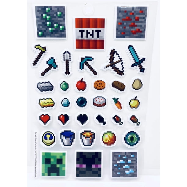 Minecraft Sticker Book with Puffy Stickers 4 Sheets - Walmart.com