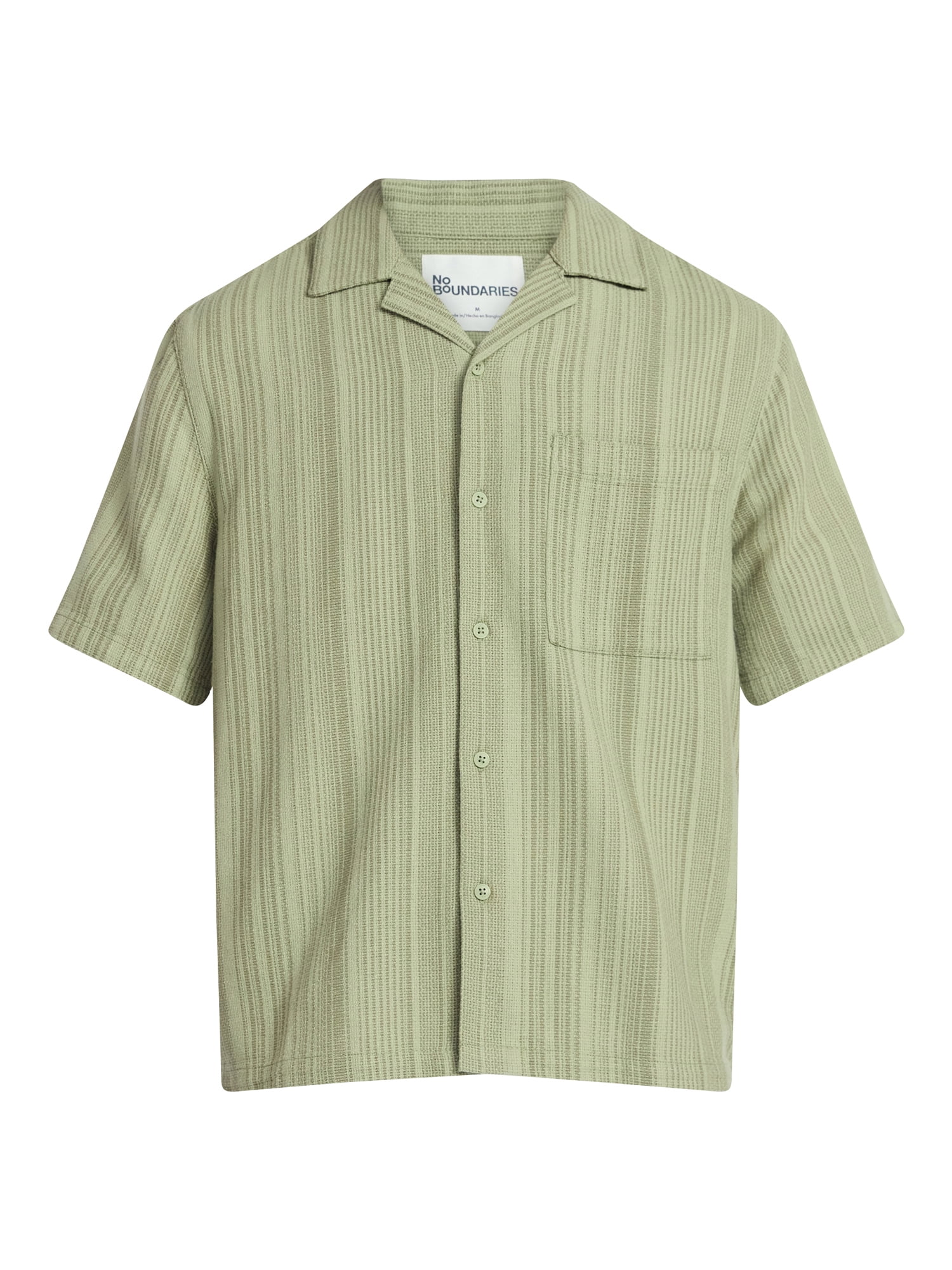 No Boundaries Textured Shirt with Short Sleeves, Men's XS-4XLT