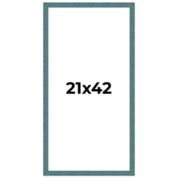 21x42 Frame Blue Rustic Barnwood Solid Wood Picture Frame Width 1.25 Inches | Interior Depth 0.5