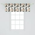 thumbnail image 2 of Ambesonne Floral Window Valance, Exotic Tropical Petals, 42" x 18", Tan Ivory Seal Brown, 2 of 3