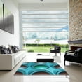 thumbnail image 7 of Ahgly Company Machine Washable Indoor Square Transitional Blue Jay Blue Area Rugs, 5' Square, 7 of 7