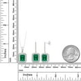 thumbnail image 4 of Gem Stone King 925 Sterling Silver Green Nano Emerald Pendant and Earrings Jewelry Set for Women (7.33 Cttw, Gemstone May Birthstone, Emerald Cut 9X7MM, with 18 inch Chain), 4 of 4