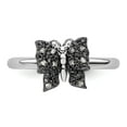thumbnail image 4 of Stackable Expressions Sterling Silver & Black-plated  Diamond Butterfly Ring, 4 of 6