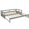 thumbnail image 6 of Triple Tree Extendable Wood Twin To King Daybed with Trundle, Gray, 6 of 8