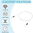 thumbnail image 4 of Uxcell Vinyl Coated Stainless Steel Cable with Loops Flexible Wire Rope Security Chain Lanyard Lock for Outdoor Luggage Lock White 1/8"x7 ft, 4 of 7