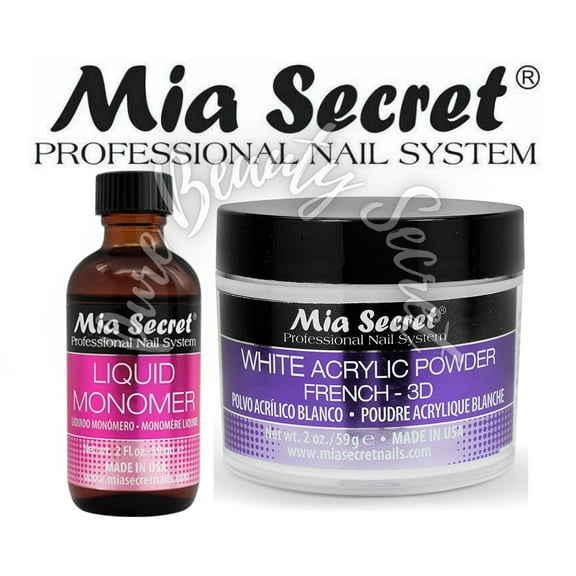 Mia Secret Liquid Monomer 2 oz and White Powder 2 oz