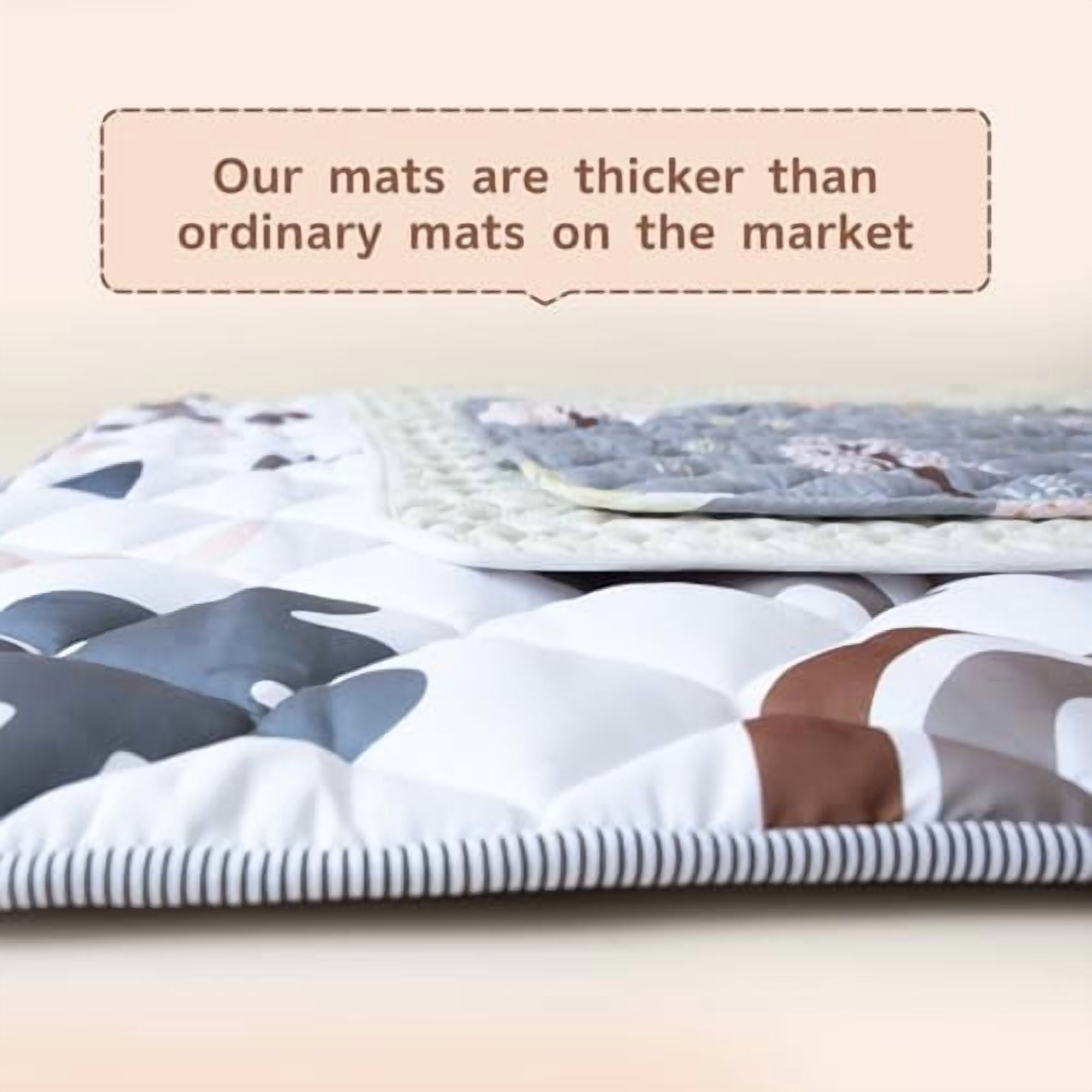 Baby Play Mats for Floor 50"x50" Play Mat for Playpen Thicken Soft Premium Playmats for Babies and Toddlers Machine Washable for Easy Care