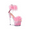 Clear, variant on ADORE-724F, 7" Heel 2 3/4" Platform Marabou Fur Ankle Cuff Sandal Back Zip
