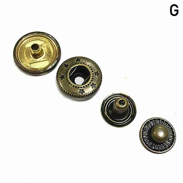 Metal No Sewing Snap Fastener Button Press Bag Clothes DIY Coat Repair ...