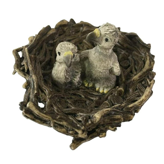 koolsoo Oiseau Réaliste en PVC avec Nid Modèle Figurine Figurines d'Action Jouet Objets de Collection Oiseaux avec Nid