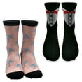thumbnail image 1 of Guardurnaity 2a Juego de 2 calcetines de boda hechos de algodón de tela transpirable de textura suave para calcetines de novia para novio y novia Medias, 1 of 6