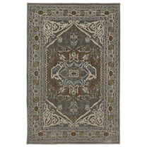 Oriental Weavers Ellington Area Rug - ELL05 - 3'10" x 5'5" - in Blue/ Multi - Vintage Inspired, Stain Resistant, Family and Pet Friendly , Entrway, Bedroom Rug