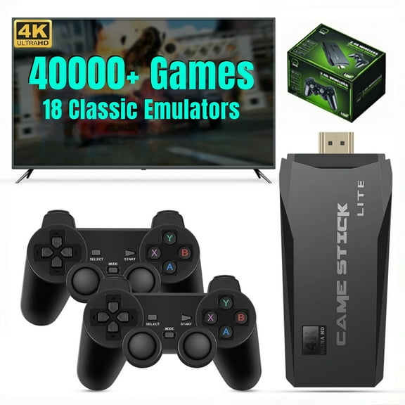 ZYTKWT M8 Video Game Console - 4K HDMI, 2.4G Wireless Controllers, 64GB, 40,000  Games, Portable