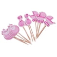 thumbnail image 4 of Pink Clothes Topper - Heart Pink Confetti pink and blue Themed Cupcake Picks For Kids Birthday Baby Shower Decorations Supplies, 4 of 10