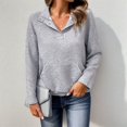 thumbnail image 2 of Vedolay Women Hoodless Hoodies 2023 Print Crew Neck Long Sleeves Sweatshirt Tops for Women Gray,S, 2 of 5