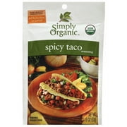 Simply Organic Spicy Taco Seasoning, 1.13 oz, (Pack of 12)