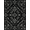 Black And Silver, Pattern 8, variant on ODIKA 8'x10' Washable Area Rug Durable, Non-Slip Charcoal Black Gothic Medallion Design Intricate Filigree with Vintage Arches for Living Room, Under Sectional, Family