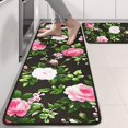 thumbnail image 2 of Kitchen Rugs Sets Of 2,Pioneer Flower Floral Print Pattern Anti Fatigue Kitchen Mat Rugs Non Slip Washable,Decorative Kitchen Floor Mats for Kitchen,Sink,Laundry,17"x47"+17"x47", 2 of 5
