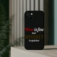 thumbnail image 4 of DistinctInk Tough Case for Apple iPhone 14 (6.1" Screen), Compatible with MagSafe Charging - Wine is Fine But Whiskey is Quicker, 4 of 6