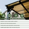thumbnail image 2 of Sunmthink Outdoor Hardtop Gazebo for Patio 10' x 8', Small Wall-Mounted Lean to Gazebo Pergola with Roof, 2 of 8
