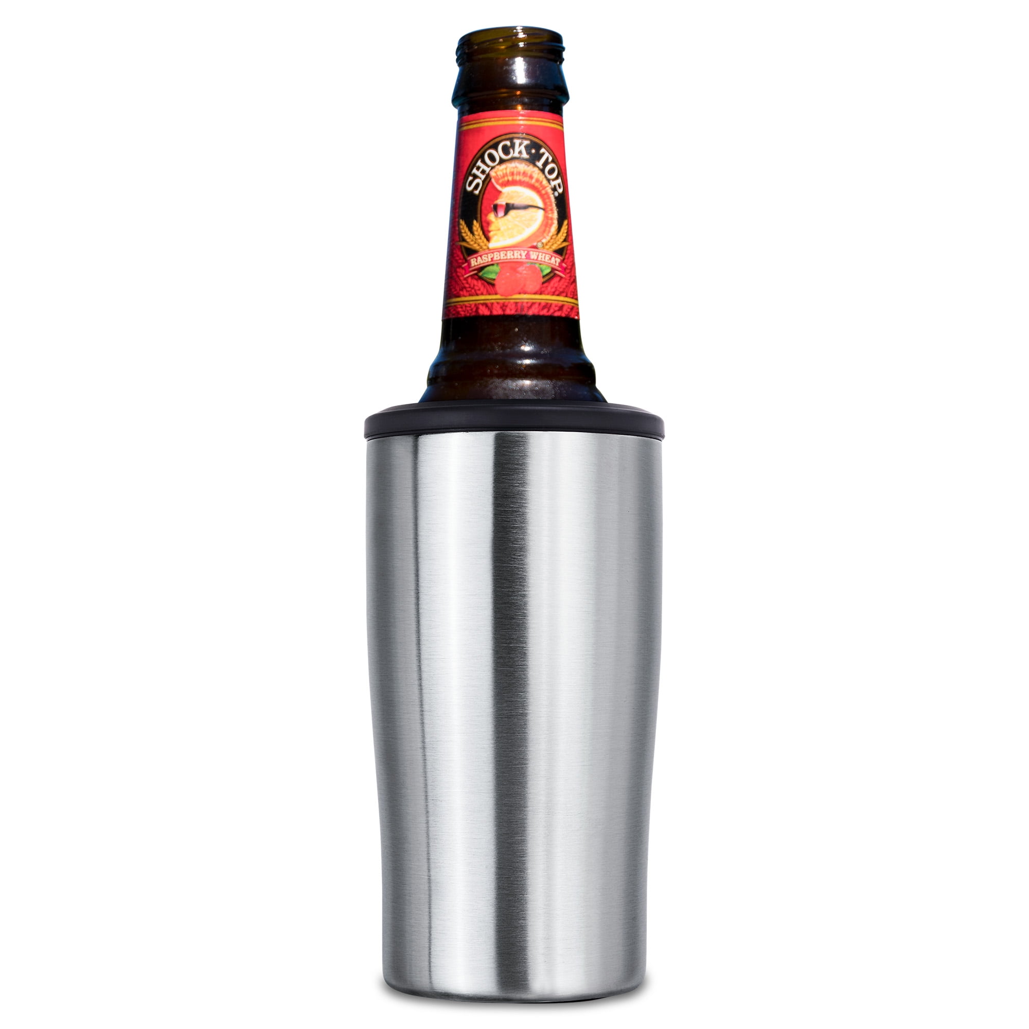 4 in 1 Vacuum Insulated Stainless Steel Beer Bottle Cold Keeper, Can Cooler,  Bottle Holder for Women/Men, Insulator for 12 Ounce Standard/Tall Skinny  Slim Cans, Beer Bottles, Black 