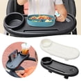 thumbnail image 3 of Universal Strollers Dinner Plate with Drink Holder Easy Installation Pushchair Food Tray for Most Pram Types, 3 of 5