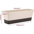 thumbnail image 3 of Rectangular Flower Box, Rectangular Plastic Flower Pot, Outdoor Balcony Planters 30.5cm, Set Of 3, 3 of 5