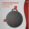 thumbnail image 6 of Victoria Cast Iron Pizza Crepe Pan, Dosa, Roti Tawa, Budare, 15 Inch, Black, 6 of 6
