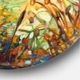 thumbnail image 4 of Orange Autumn Forest Reflects On River 11 in x 11 in Painting Art Prints, by Designart, 4 of 5