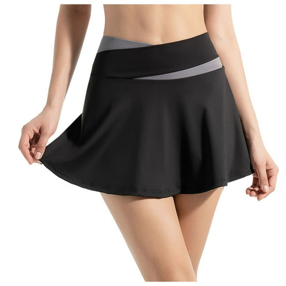 Hienoo Women's Quick Drying Athletic Shorts High Waist Running Tennis Skirt Workout Skorts, Sizes M-XXL