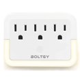 thumbnail image 1 of Adaptador de pared y extensor de enchufe BOLTGY de 3 salidas con luz nocturna LED, 1 of 7