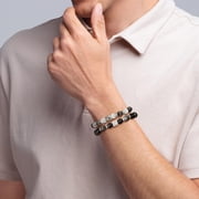 TOTWOO Long Distance Relationship Gifts Stainless Steel Nature Stone Bead Bracelets for Couple Lover Jewelry Space Design Gift for Men DAD Husband