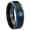 Black And Blue Step Edge, variant on Wolf Concave Black Tungsten Men Ring 10MM