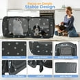 thumbnail image 5 of Dog Crate Cat Kennel,Twin Pop Up Pet Playpen Portable Pet Tent,2-in-1 Dog & Cat Playpen with Pee Pads,Pop Up Cat Puppy Indoor/Outdoor Exercise Fence Kennel Cage Oxford Crate,Suitable for up to 25 LBS, 5 of 12