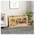 thumbnail image 2 of Wooden Hamster Cage, Large Gerbil Habitat, Multi-Level Small Animal Cage w/Tray, 2 of 8