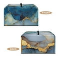 thumbnail image 4 of TSOVTHRID Blue Golden Marble Texture Print Microwave Oven Cover Dustproof Microwave Oven Cloth Cover Heat-Resistant Small Appliance Covers Case Protection Protector, 20.9"W x 15.7"D x 12.4"H, L, 4 of 7