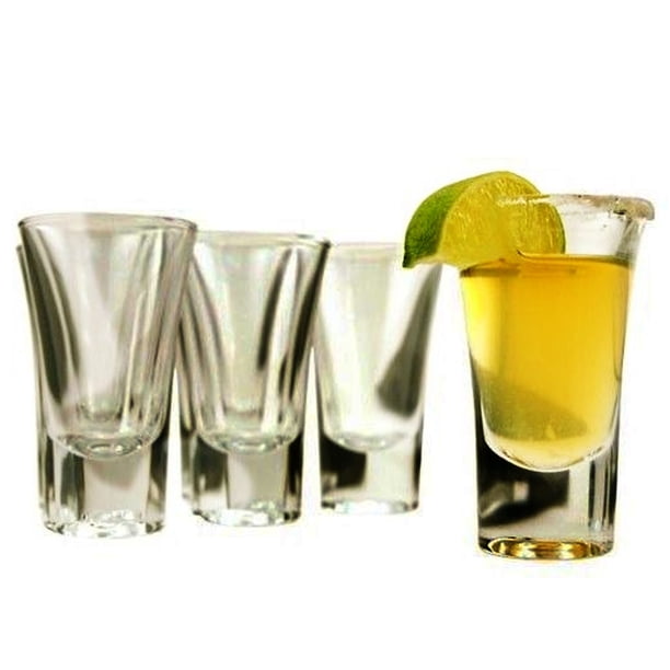Set 6 Vasos De Vidrio Cristalino Bormioli para Caballitos, Tequileros Italianos Línea Dublino, Capacidad 57ml